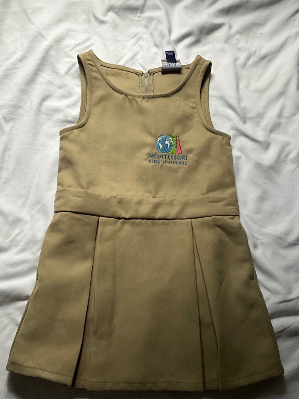 Girls Uniform Sleeve-less dress w/ MKU logo Sz 3t